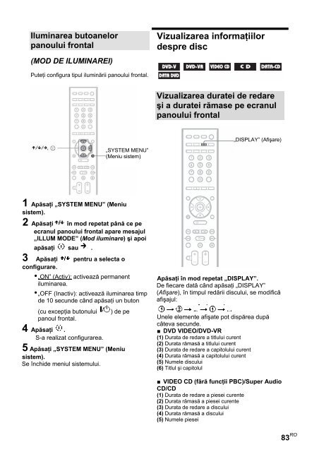 Sony DAV-F200 - DAV-F200 Istruzioni per l'uso Rumeno