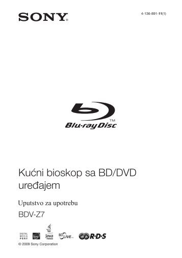 Sony BDV-Z7 - BDV-Z7 Istruzioni per l'uso Serbo