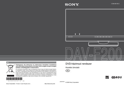 Sony DAV-F200 - DAV-F200 Istruzioni per l'uso Ungherese