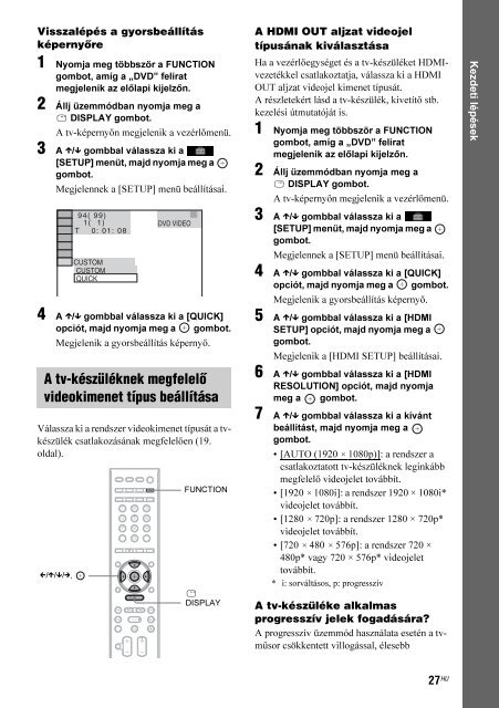 Sony DAV-F200 - DAV-F200 Istruzioni per l'uso Ungherese