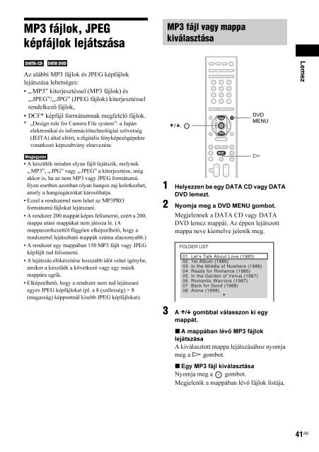 Sony DAV-F200 - DAV-F200 Istruzioni per l'uso Ungherese