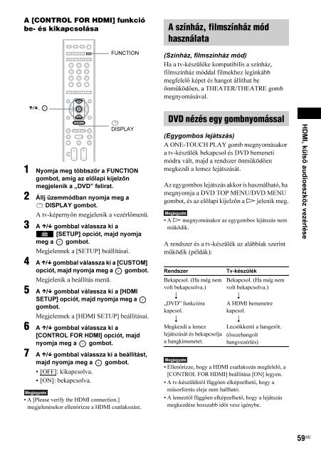 Sony DAV-F200 - DAV-F200 Istruzioni per l'uso Ungherese