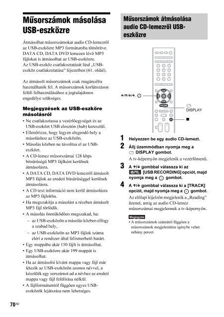 Sony DAV-F200 - DAV-F200 Istruzioni per l'uso Ungherese