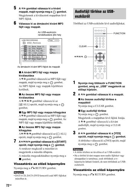 Sony DAV-F200 - DAV-F200 Istruzioni per l'uso Ungherese