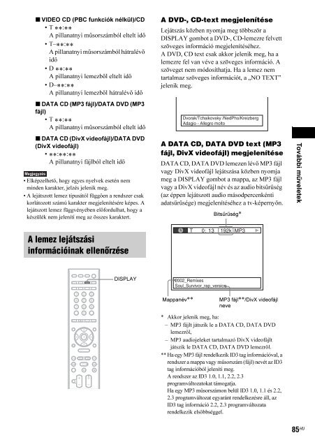 Sony DAV-F200 - DAV-F200 Istruzioni per l'uso Ungherese