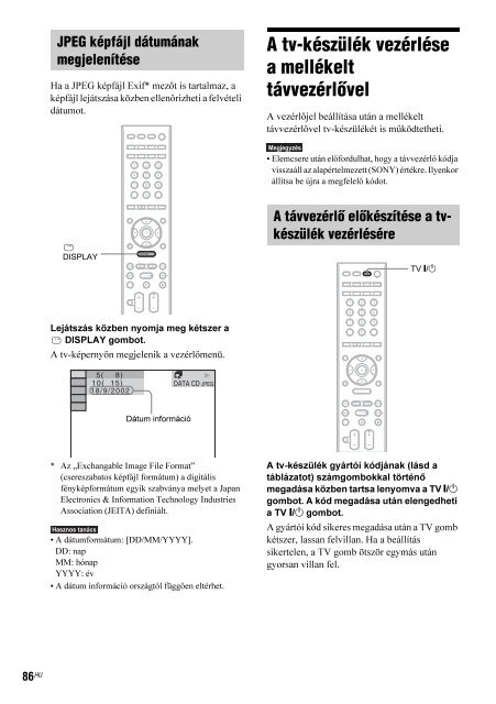 Sony DAV-F200 - DAV-F200 Istruzioni per l'uso Ungherese