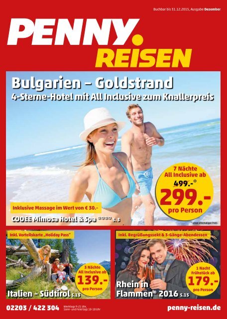 PENNY Reisen Broschüre Dezember 2015
