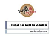 Tattoos For Girls on Shoulder
