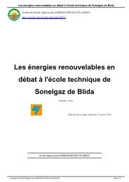 Les énergies renouvelables en débat à l'école technique de Sonelgaz de Blida