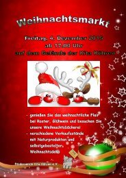 Flyer Weihnachtsmarkt