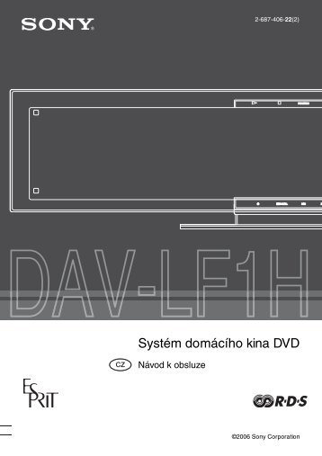 Sony DAV-LF1H - DAV-LF1H Istruzioni per l'uso Ceco