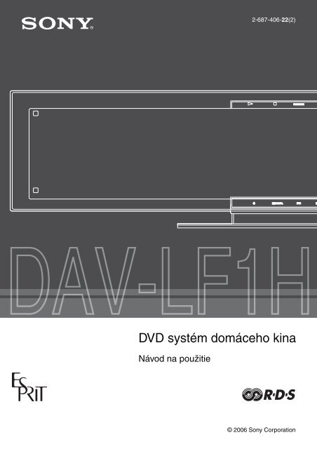 Sony DAV-LF1H - DAV-LF1H Istruzioni per l'uso Slovacco