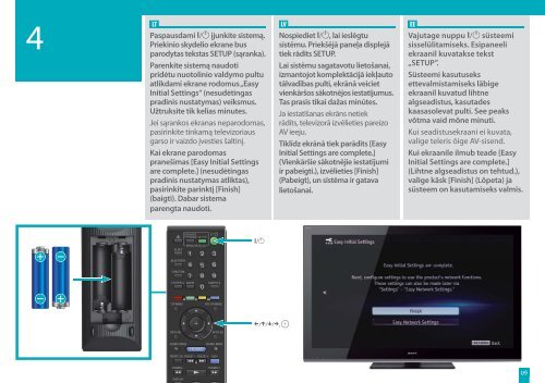 Sony BDV-EF1100 - BDV-EF1100 Guida di configurazione rapid Estone