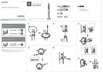 Sony BDV-N9200W - BDV-N9200W Guida all'installazione dei diffusori Sloveno