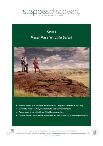 Kenya Masai Mara Wildlife Safari - Steppes Discovery