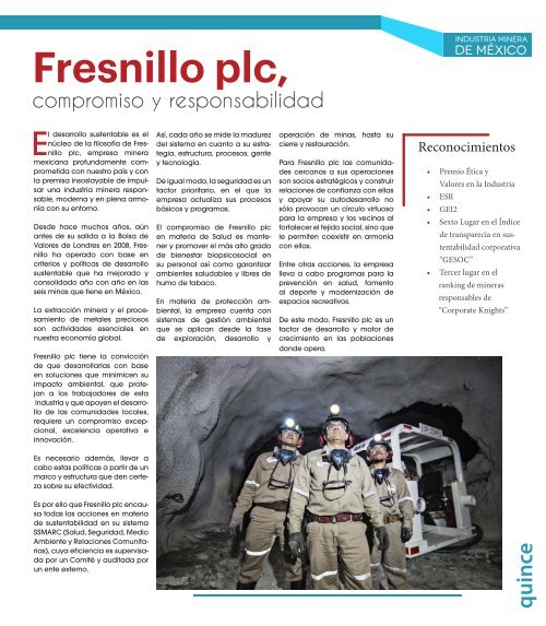 Suplemento Industria Minera de Mexico