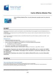 Carte Affaires Mission Plus