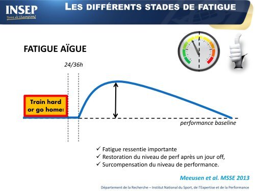 OPTIMISER LA CHARGE D’ENTRAÎNEMENT LORS DE LA PHASE PRÉ-AFFÛTAGE