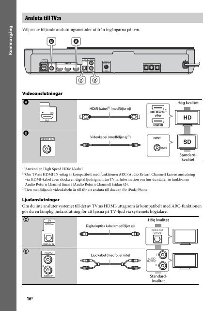 Sony BDV-NF620 - BDV-NF620 Istruzioni per l'uso Svedese