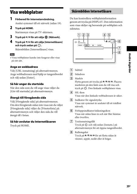 Sony BDV-NF620 - BDV-NF620 Istruzioni per l'uso Svedese