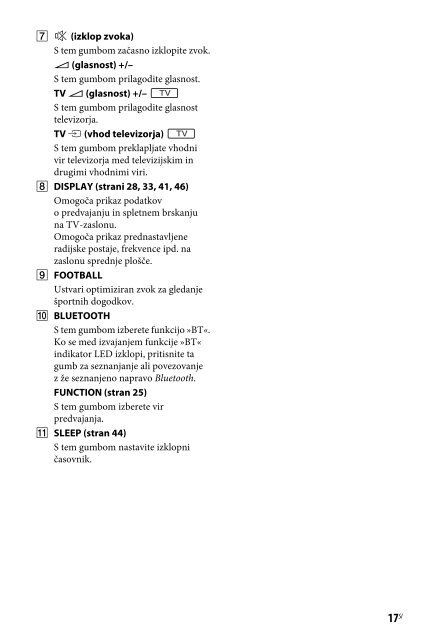 Sony BDV-E6100 - BDV-E6100 Istruzioni per l'uso Sloveno