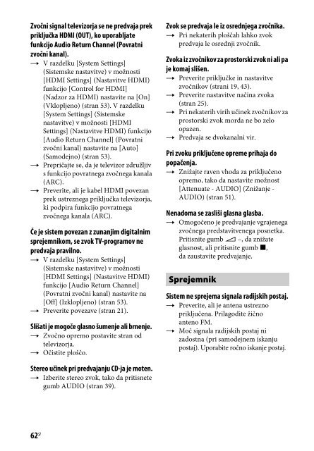 Sony BDV-E6100 - BDV-E6100 Istruzioni per l'uso Sloveno