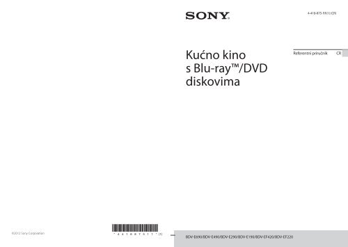 Sony BDV-E190 - BDV-E190 Guida di riferimento Croato