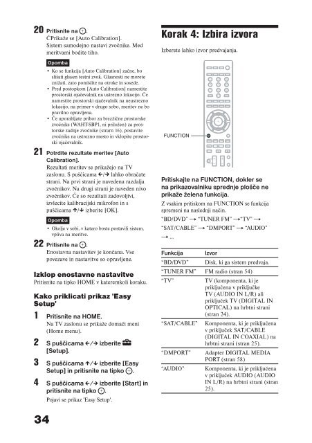 Sony BDV-E300 - BDV-E300 Istruzioni per l'uso Sloveno