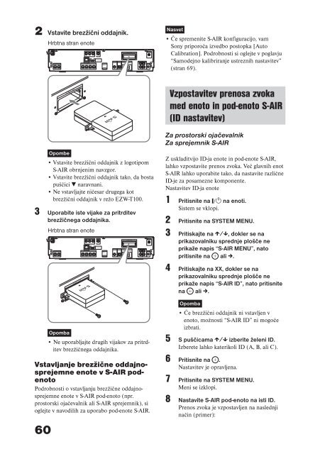 Sony BDV-E300 - BDV-E300 Istruzioni per l'uso Sloveno