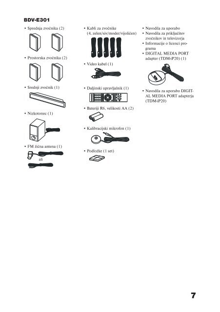 Sony BDV-E300 - BDV-E300 Istruzioni per l'uso Sloveno