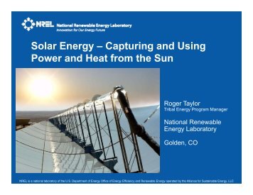 Solar Energy Heat and Power from the Sun - EERE - U.S. ...