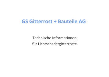 30 - GS Gitterrost + Bauteile AG