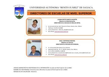 DIRECTORES DE ESCUELAS DE NIVEL SUPERIOR