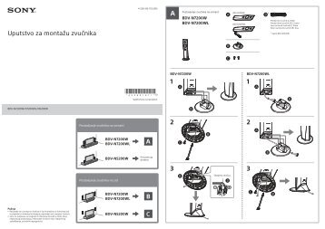 Sony BDV-N5200W - BDV-N5200W Guida all'installazione dei diffusori Serbo