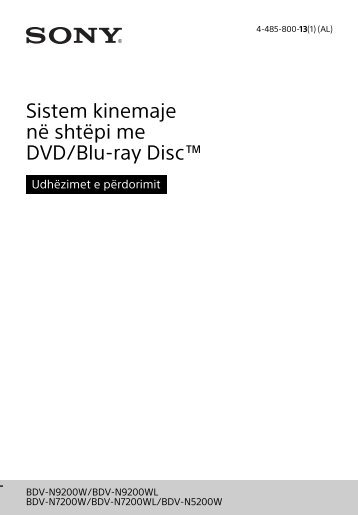 Sony BDV-N5200W - BDV-N5200W Istruzioni per l'uso Albanese