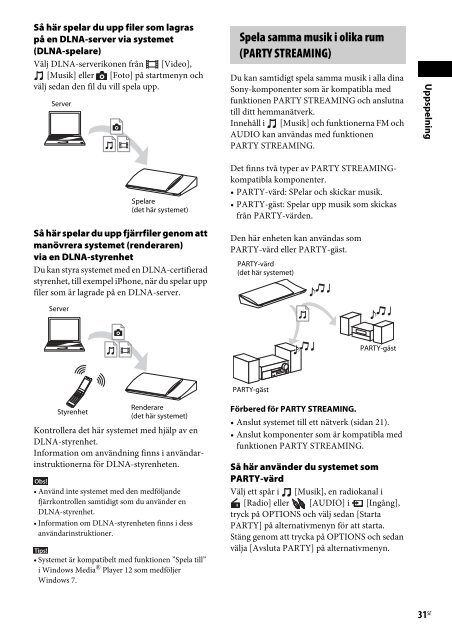 Sony BDV-N790W - BDV-N790W Istruzioni per l'uso Svedese