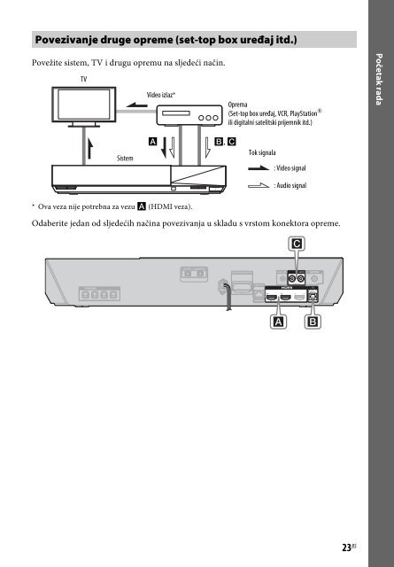 Sony BDV-N8100W - BDV-N8100W Istruzioni per l'uso Bosniaco