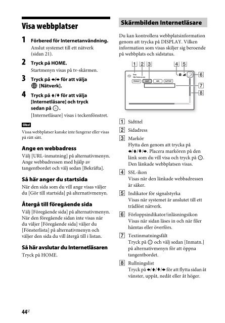 Sony BDV-E4100 - BDV-E4100 Istruzioni per l'uso Svedese