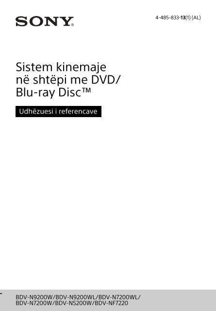 Sony BDV-N7200W - BDV-N7200W Guida di riferimento Albanese