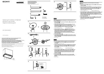 Sony BDV-N990W - BDV-N990W Guida all'installazione dei diffusori Svedese