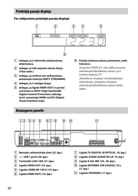 Sony BDV-N990W - BDV-N990W Istruzioni per l'uso Lettone