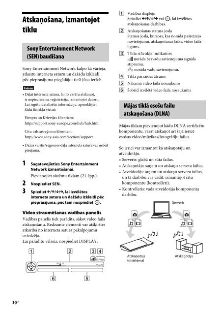 Sony BDV-N990W - BDV-N990W Istruzioni per l'uso Lettone