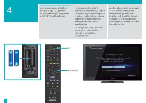 Sony BDV-E490 - BDV-E490 Guida di configurazione rapid Ungherese