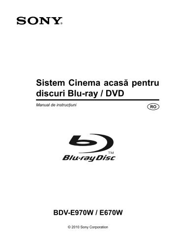 Sony BDV-E670W - BDV-E670W Istruzioni per l'uso Rumeno