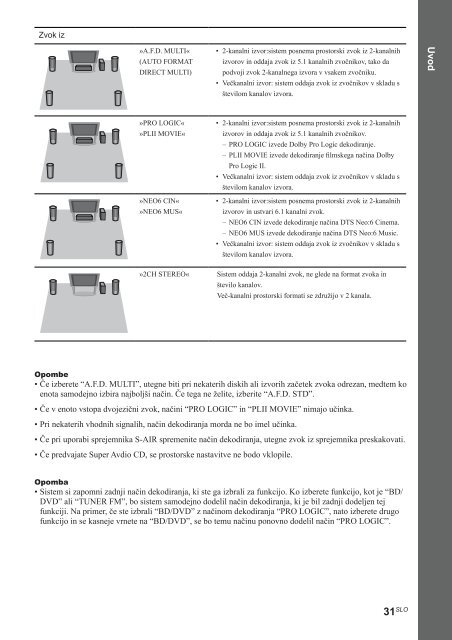 Sony BDV-E670W - BDV-E670W Istruzioni per l'uso Sloveno