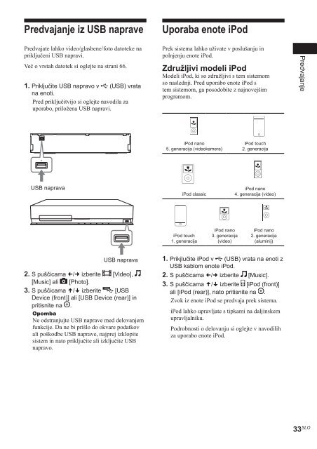 Sony BDV-E670W - BDV-E670W Istruzioni per l'uso Sloveno