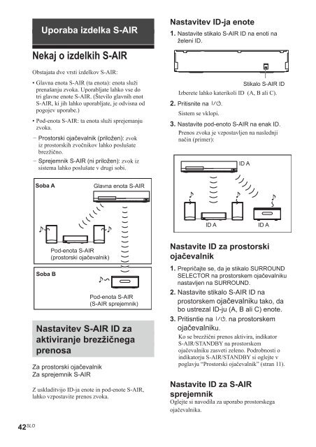 Sony BDV-E670W - BDV-E670W Istruzioni per l'uso Sloveno