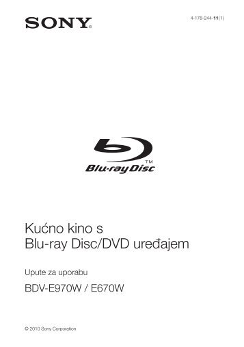 Sony BDV-E670W - BDV-E670W Istruzioni per l'uso Croato