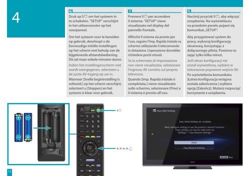 Sony BDV-N890W - BDV-N890W Guida di configurazione rapid Polacco