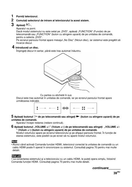Sony DAV-IS50 - DAV-IS50 Istruzioni per l'uso Rumeno
